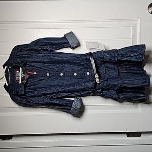 NWT Guess kids L denim dress